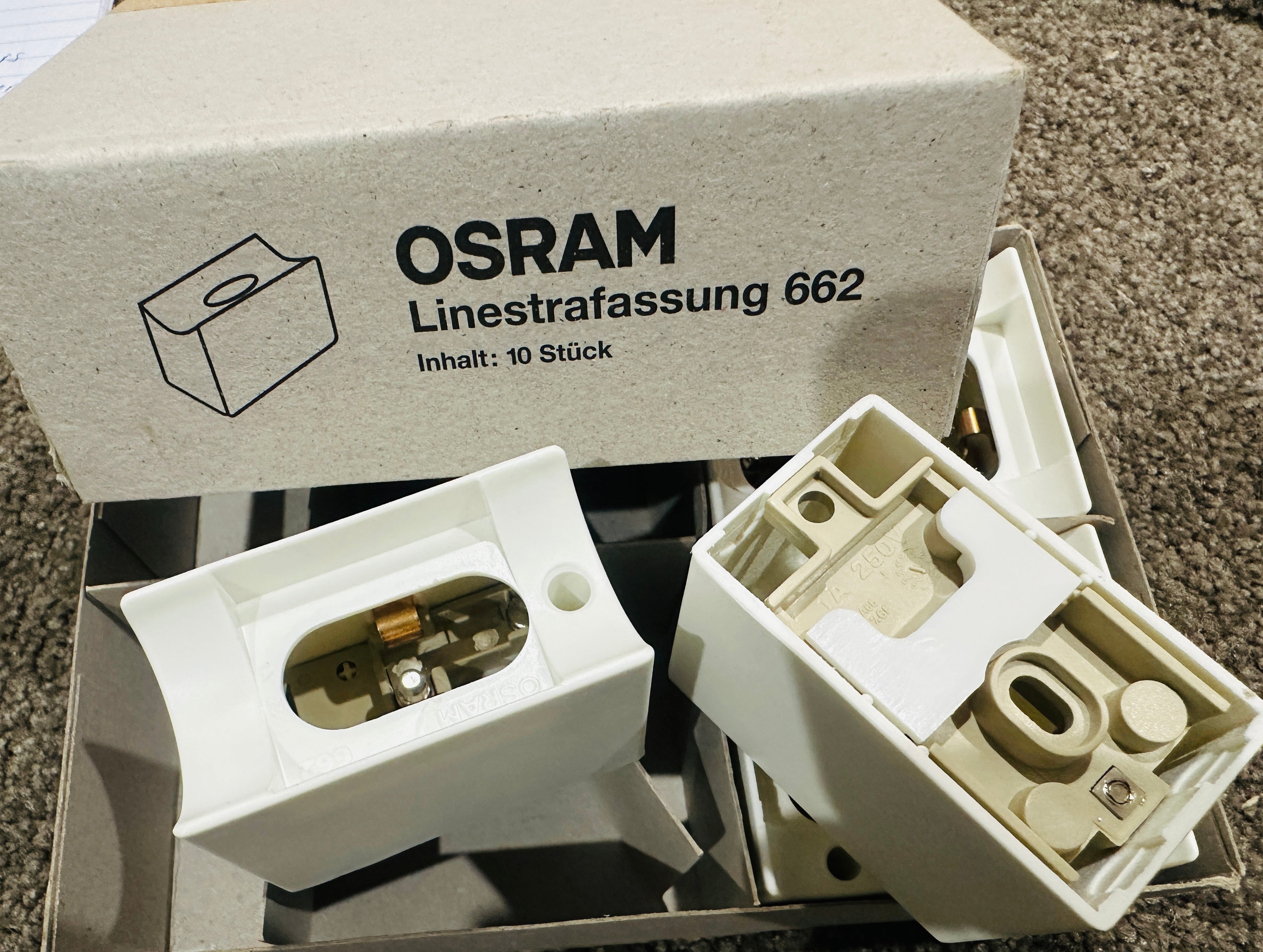 LAMP HOLDER: S14S FOR 2 PEG PHILINEA price per end - Osram
