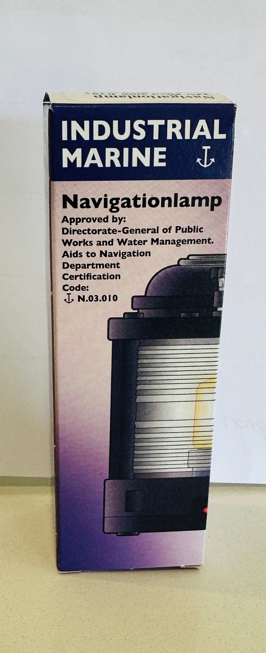 Box of Industrial Marine Navigation Lamp on a white background