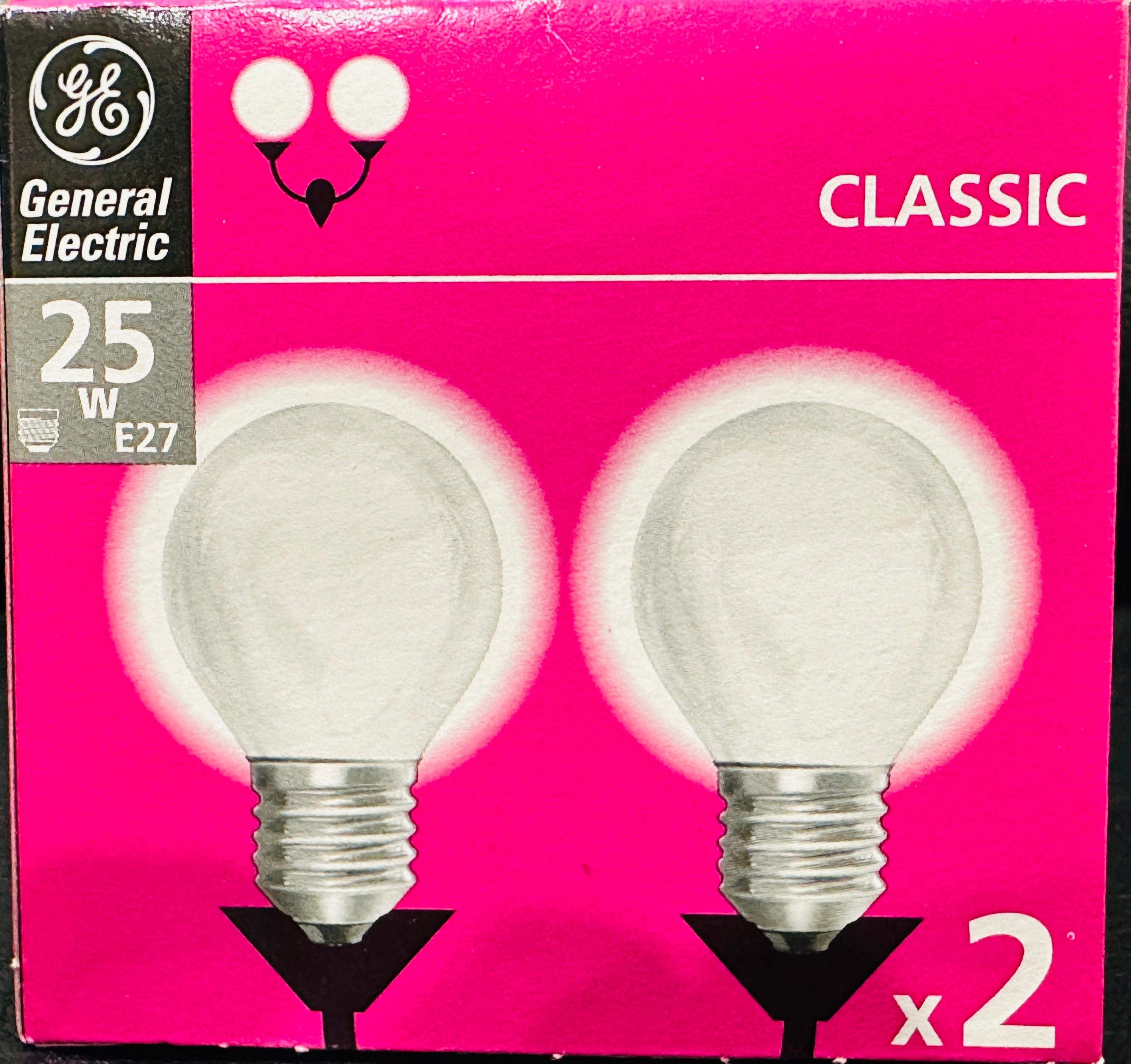 LAMP: E27 240V 25W FROSTED LUSTRE - 2 Pack